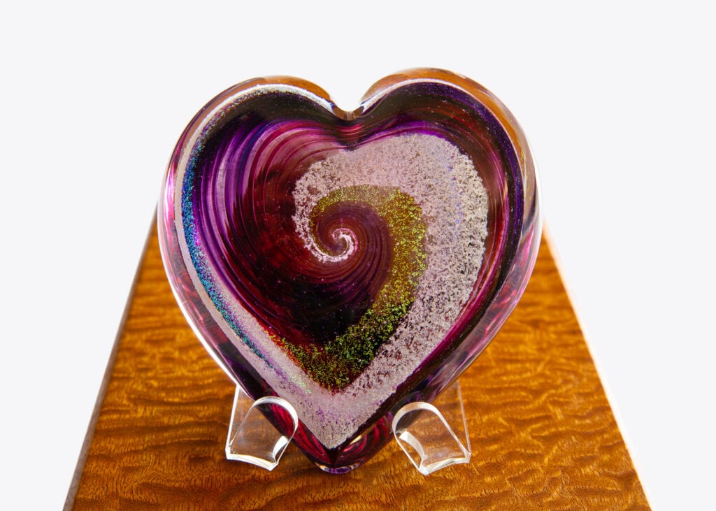 Heart Burgundy Purple Gold