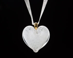 Cremation jewelry pendant with cremation ashes only, 24K gold-plated necklace bail