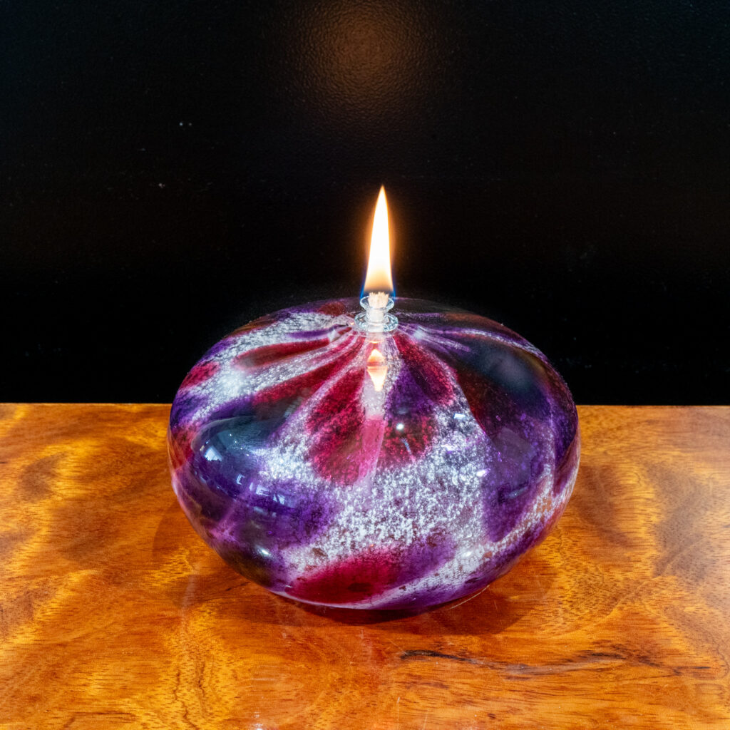 Burgundy Purple Oil Lamp